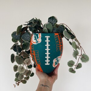 Vintage Miami Dolphins Football / Dolphins Football / Football Planter / Vintage Football / Football Gift / Miami Dolphins Football