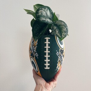 Greenbay Packers Football / Football Planter / Vintage Greenbay Packers / Indoor Planter / Vintage Football / Packers Football /