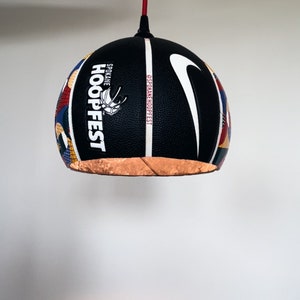 Basketball Pendant Light / Pendant Plug In Light / Custom Pendant Lighting / Swag Light / Hoopfest Basketball / Custom Lighting / Pendant