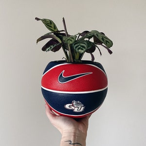 Gonzaga Basketball Planter / Mini Size Gonzaga Basketball / Gonzaga Bulldogs / Basketball with Stand / Indoor Planter / Basketball