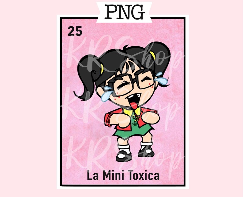 La Mini Toxica Loteria Card PNG Etsy