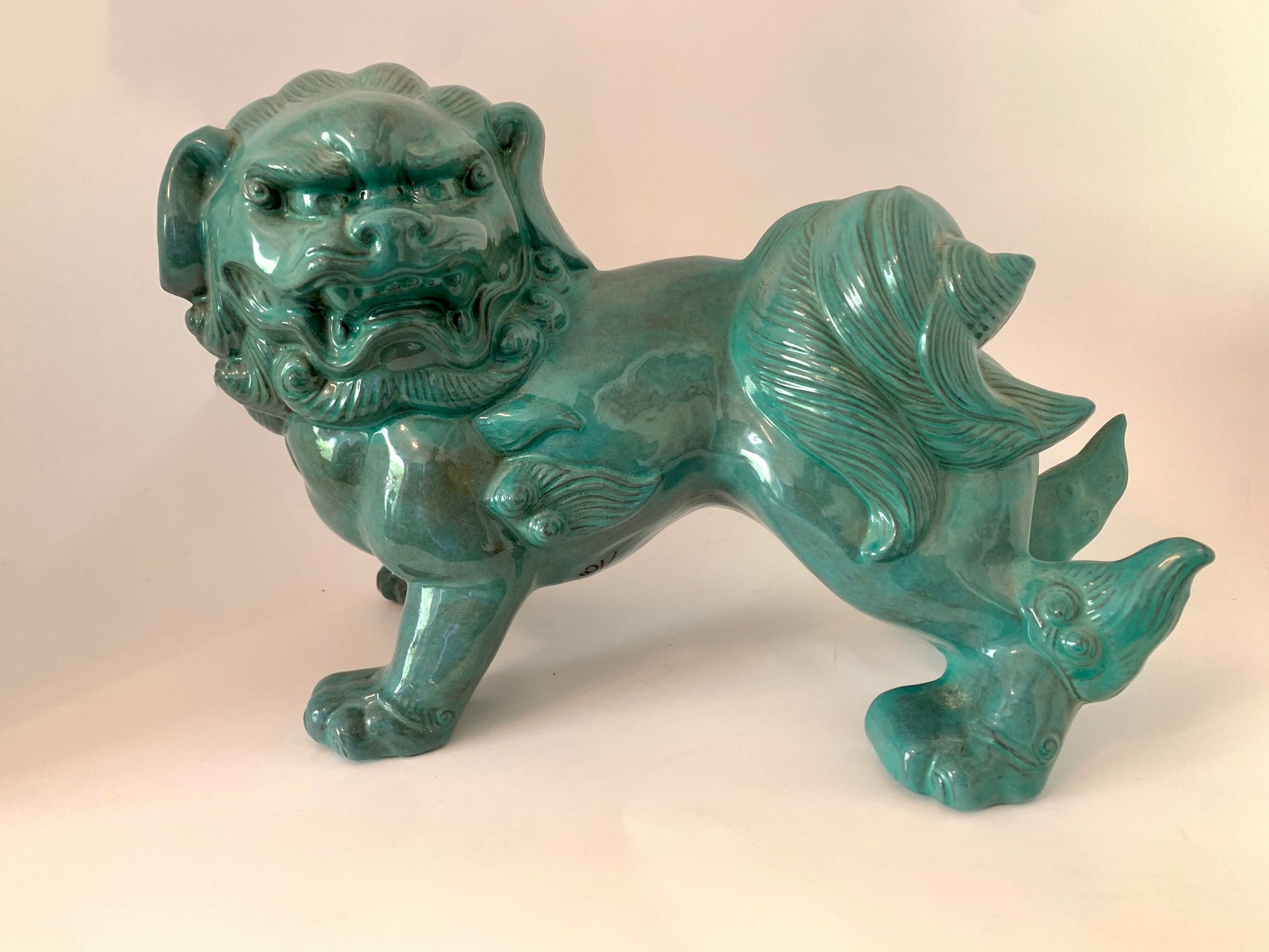 jade foo dog statues