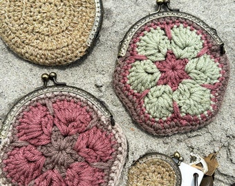 Crochet Wallet Coin Bag Keychain Coin Purse