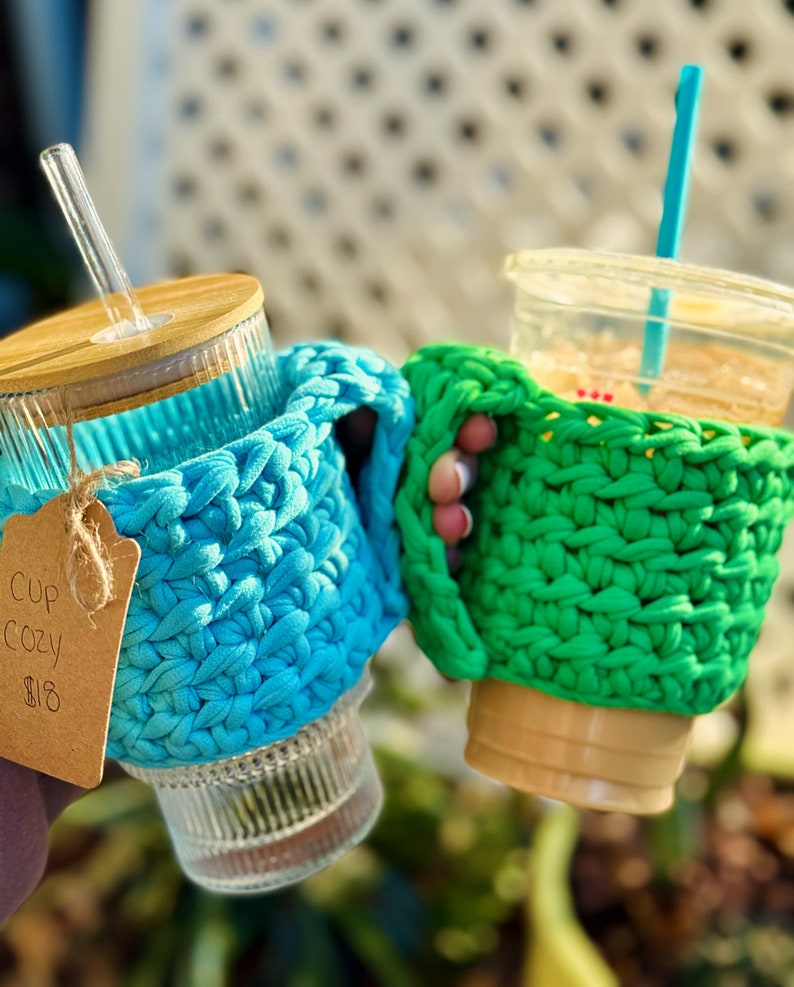 Crochet Coffee Cup Cozy image 1