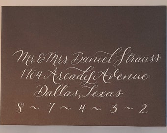 Indirizzamento buste calligrafico personalizzato