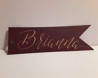 Calligrafia Wedding Favor Tag, Tag escort, Etichette vino, Tag di favore doccia nuziale, Baby Shower Favor Tag, Anniversario, Compleanno, Favor Tags