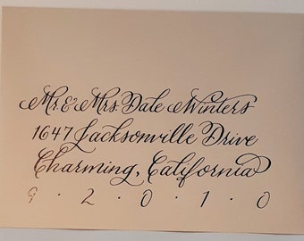 Buste calligrafiche scritte a mano