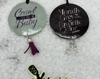 Juego de 2 adornos navideños de MDF del club de lectura de romance oscuro, regalo para lectores obscenos, amantes de los libros picantes y el romance oscuro, decoración navideña, Booktok