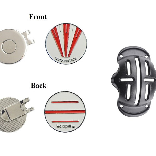 Vectorputt - USGA Approved Golf Ball Marker & Hat Clip Allows You To Target An Aim Point On The Green; Putting