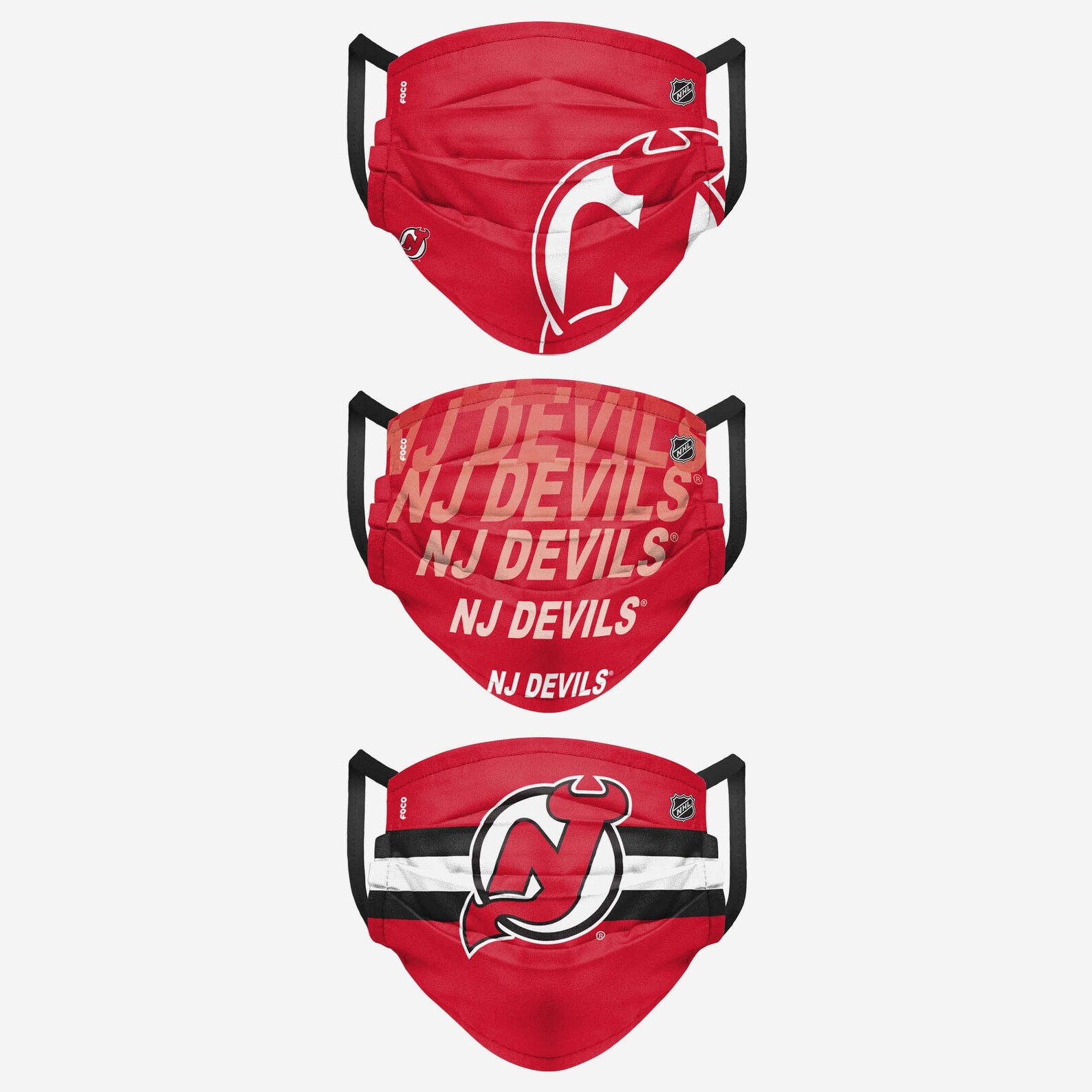 New Jersey Devils National Hockey League NHL Pack 3 Face Mask Etsy
