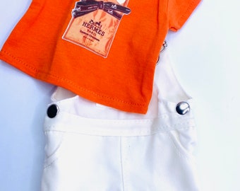 18” doll outfit, overalls and t-shirt