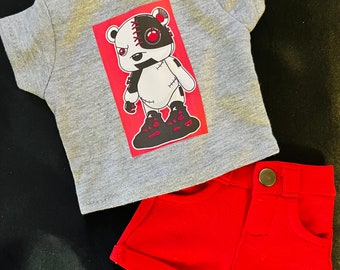 2pc 18” doll summer outfit