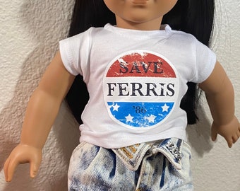 18” doll 80s Courtney doll t-shirt