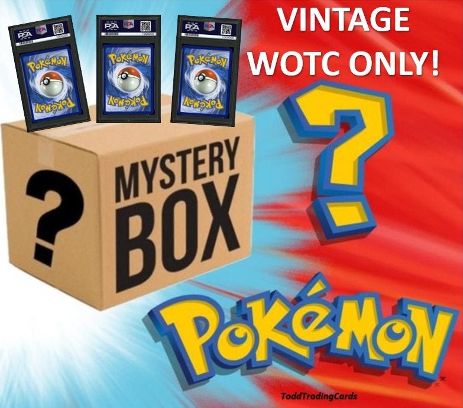 Pokémon Mystery Box Graded Card PSA Vintage WOTC Etsy