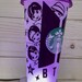 BTS Army Tiny Tan Starbucks cold cup with permanent vinyl Cups are sealed. with purple straw 