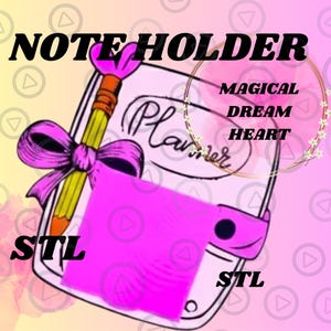Coquette Planner Sticky Note Holder STL File | 3x3 Post-it (Digital Download)
