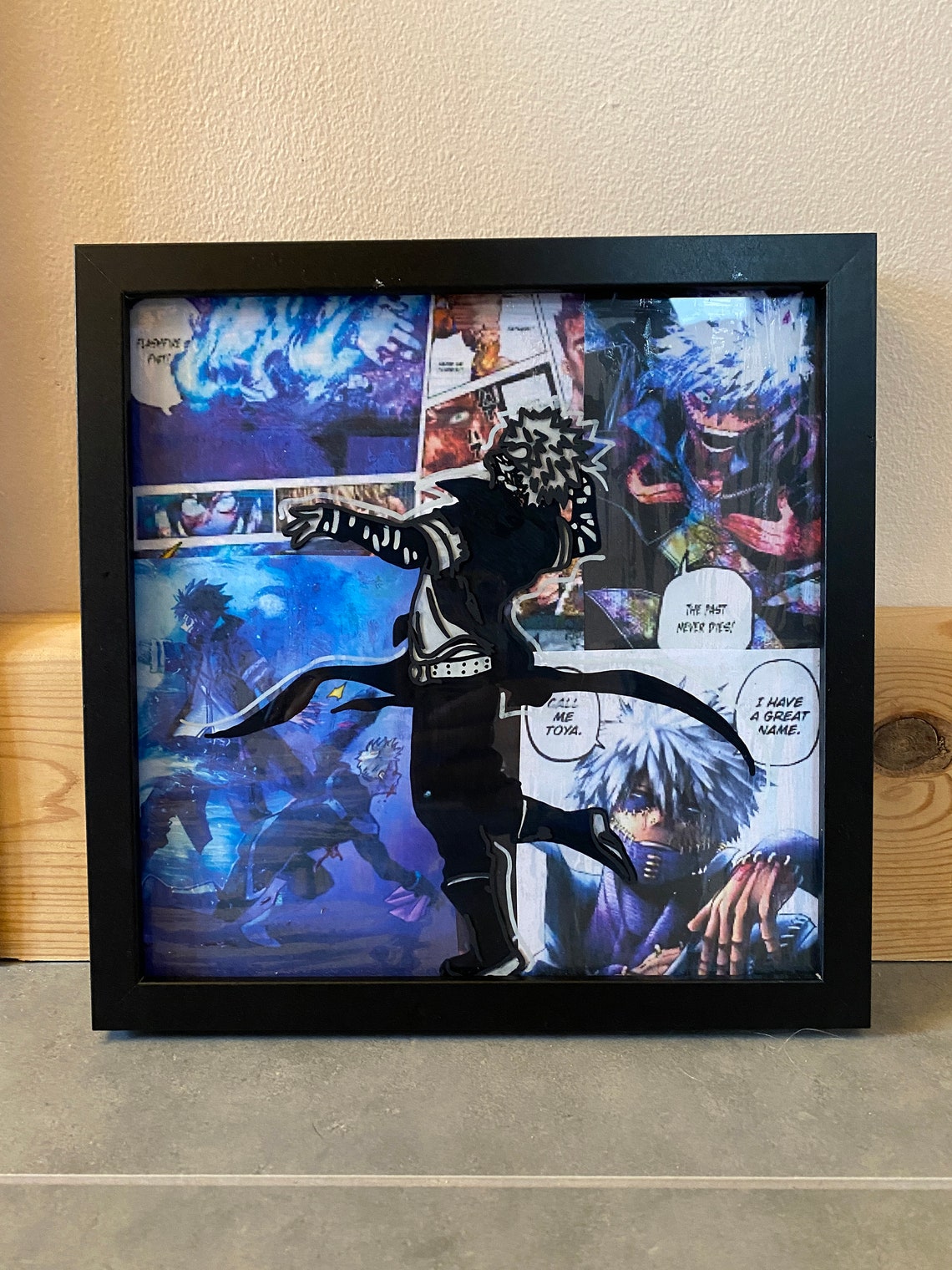 Custom Anime Manga Photo Frame Glass Painting Etsy