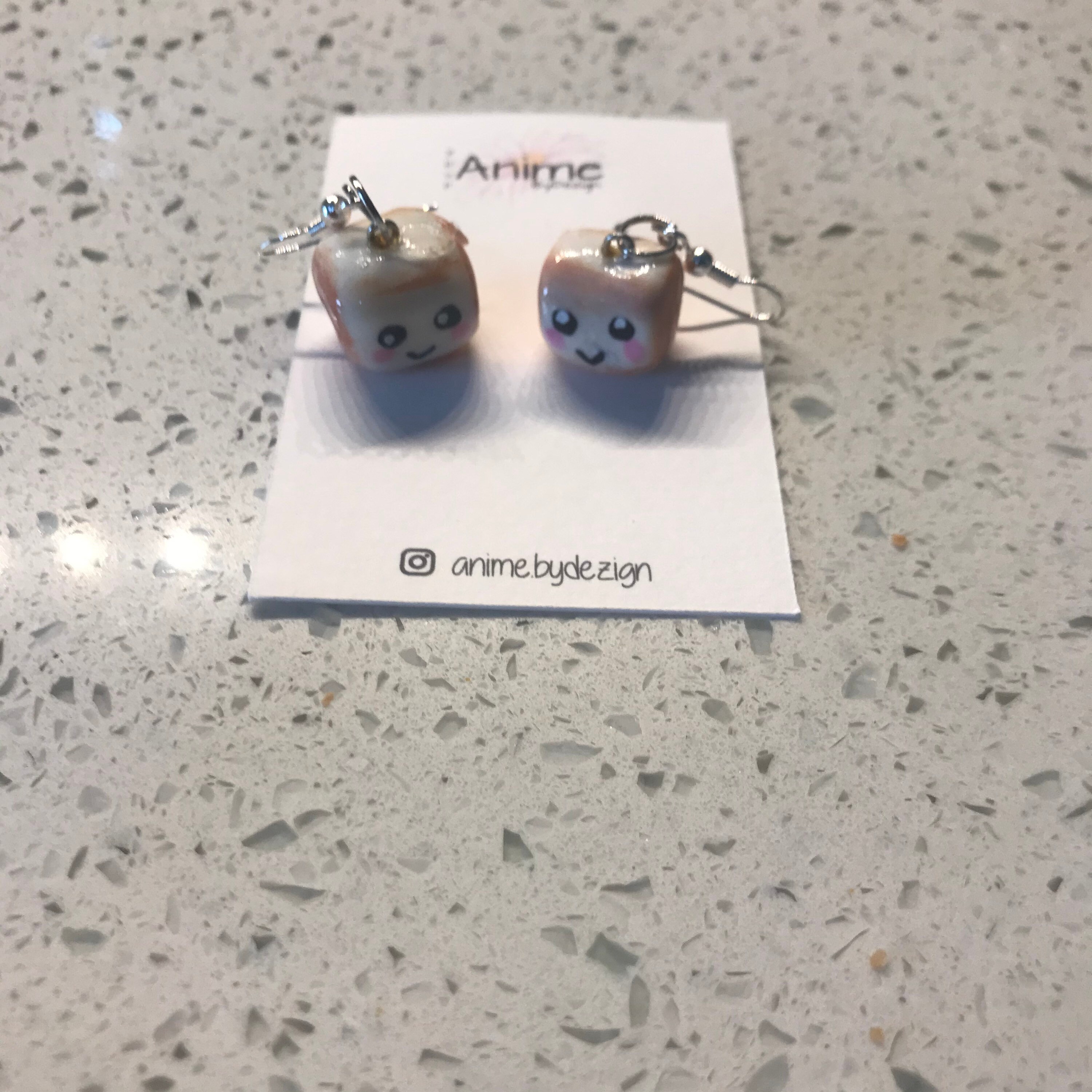 Handmade Kawaii polymer clay marshmallow earrings Etsy