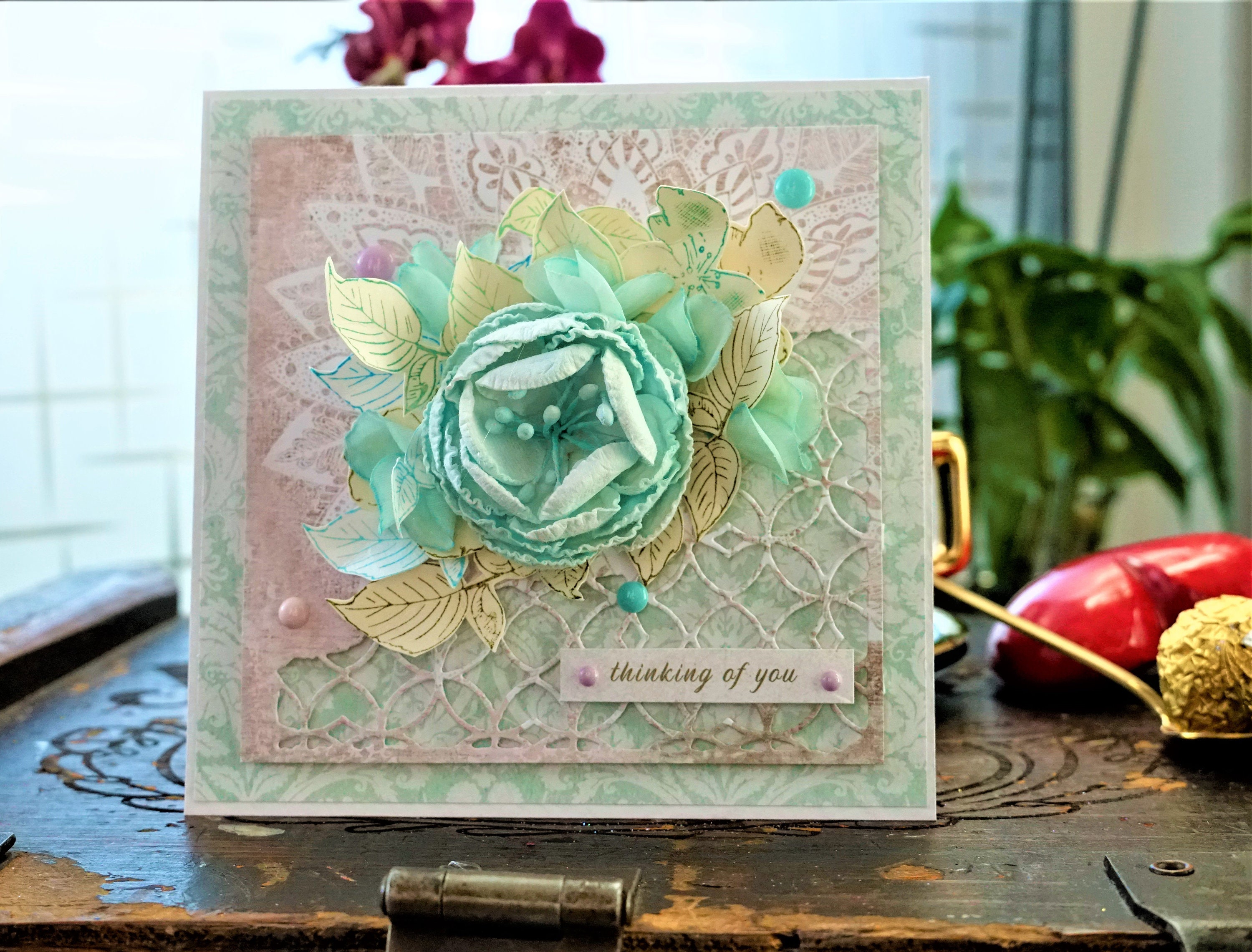 Handmade luxury boxed card Happy Birthday Card Etsy