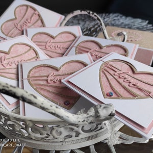 Bigliettini d'amore con buste set di 6, piccoli biglietti per messaggi d'amore