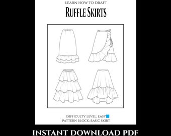 Patternmaking Guide: Ruffle Skirts Instant Download PDF