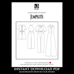Patternmaking Guide: Jumpsuits Instant Download PDF
