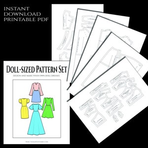 11.5&quot; Doll Clothes Patterns, Pattern Set for 11.5-12in. Dolls, Sewing Pattern for Dolls, 11.5&quot;-12&quot; Doll Sewing Pattern, Instant Download PDF