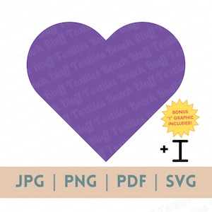 Purple “I Heart” Digital Download png, jpg, svg, pdf (Product Number 236864)
