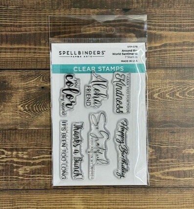 New Spellbinders Clear Rubber Stamp FLEA MARKET FINDS - READING MATTER