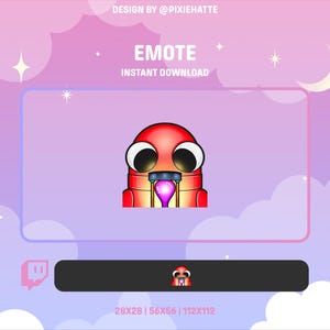 REPO Woah Emote (Red) | R.E.P.O. Game | Twitch Emote | Emotes for Twitch | Funny | Memes