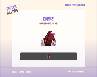 Piramidekop Periodt Emote | Stille heuvel | Dood bij daglicht | Leuke Twitch-emote | Voor streamers (digitale download)