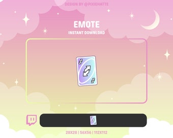 Uno Card Reverse | Cute | Emote | Twitch Emote | Twitch | Cute