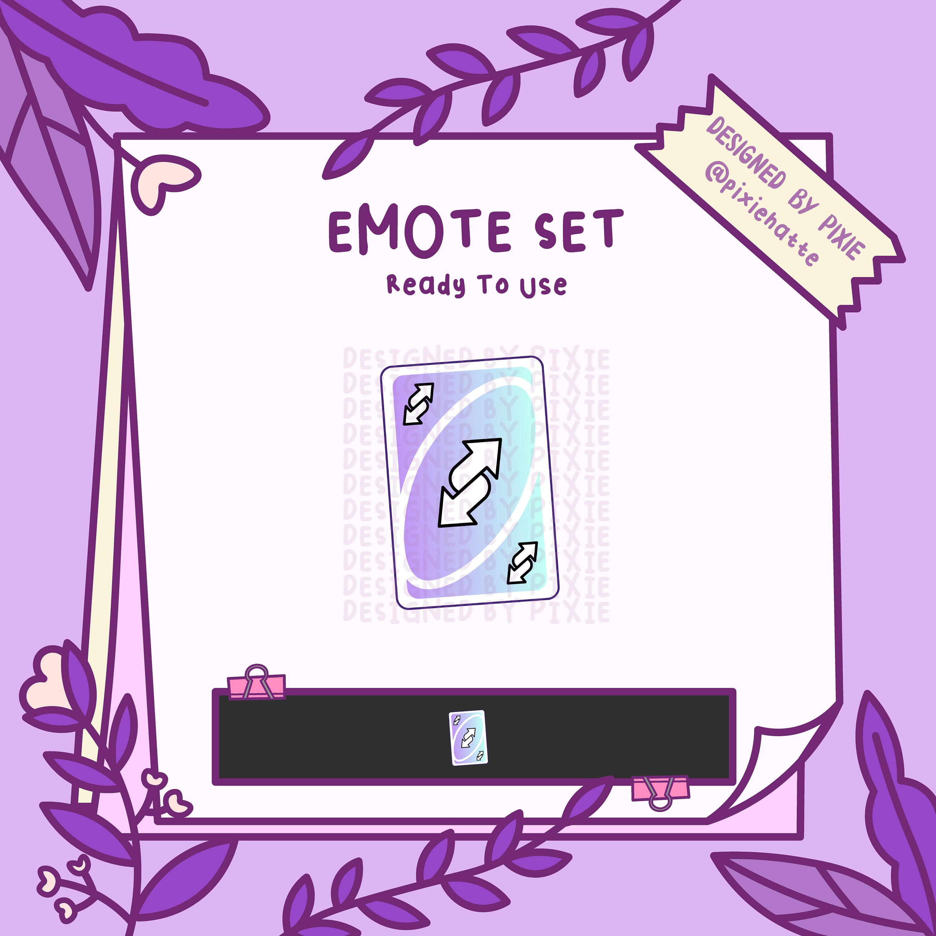Uno Card Reverse Cute Emote Twitch Emote Twitch Cute - Etsy