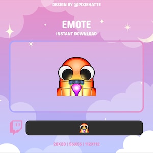 REPO Woah Emote (Orange) | R.E.P.O. Game | Twitch Emote | Emotes for Twitch | Funny | Memes