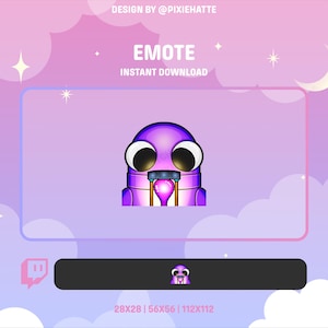 REPO Woah Emote (Purple) | R.E.P.O. Game | Twitch Emote | Emotes for Twitch | Funny | Memes