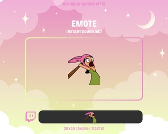 Louise Belcher Yelling Emote (Bob's Burgers) | Emote | Twitch Emote | Twitch | Meme