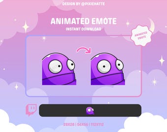 Geanimeerde REPO-emote (paars) | R.E.P.O. Spel | Twitch-emote | Geanimeerde emote voor Twitch | Grappig | Memes