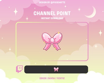 Pink Bow Channel Point | Twitch Channel Point | Twitch | Cute | Bows