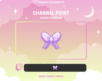 Purple Bow Channel Point | Twitch Channel Point | Twitch | Cute | Bows