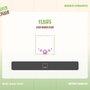 Star Trail Badge Flairs | Cute Twitch Badge Flairs | For Streamers