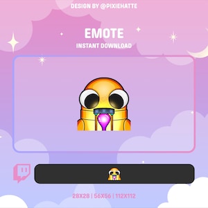 REPO Woah Emote (Yellow) | R.E.P.O. Game | Twitch Emote | Emotes for Twitch | Funny | Memes