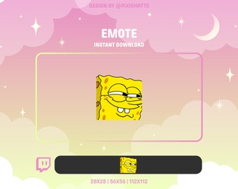 Spongebob Eheh Emote (SpongeBob) | Emote | Twitch Emote | Twitch | Meme