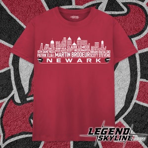 New Jersey Hockey Greatest Of All Time Team Legends, Newark City Skyline Shirt