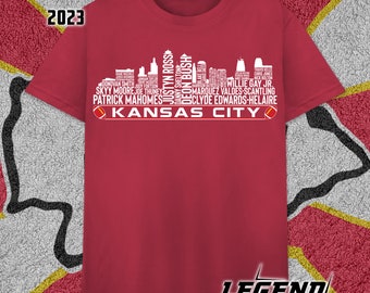 Elenco dei 23 giocatori della squadra di football di Kansas City, maglietta Kansas City Skyline