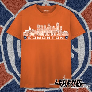 Edmonton Hockey Greatest Of All Time Team Legends, Edmonton City Skyline-shirt