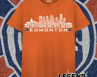 Edmonton Hockey Greatest Of All Time Team Legends , Edmonton City Skyline Shirt