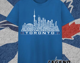 Toronto Baseball Team Current Roster Toronto City Skyline Shirts