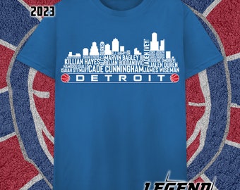 Detroit Basketball Team 23 Player Roster, Detroit City Skyline shirt