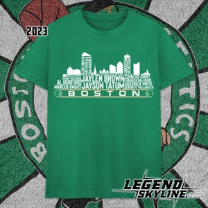 Boston Basketball Team 23 Player Roster, Boston City Skyline shirt