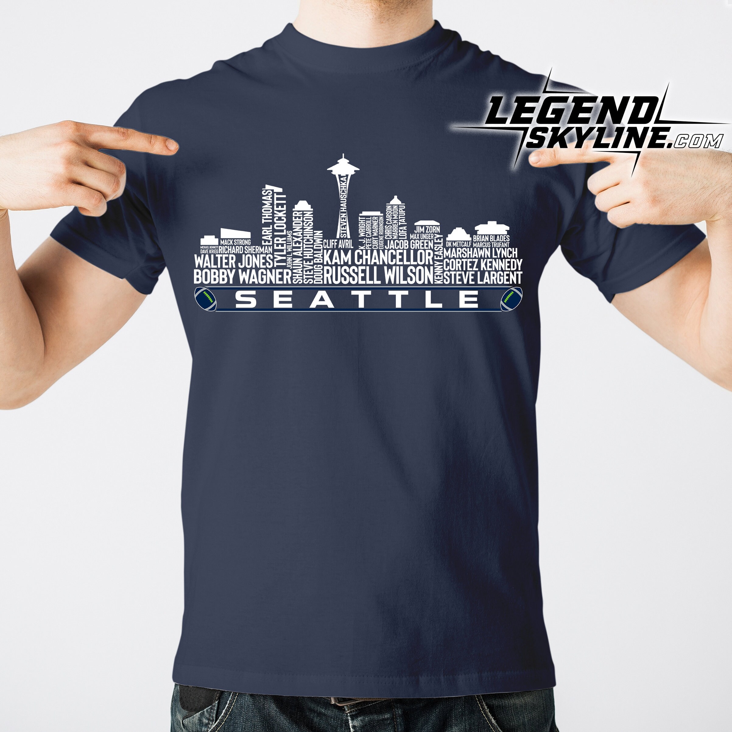 Seattle Team Merch Seattle Football Greatest of All Time Team Legends, Seattle City ...